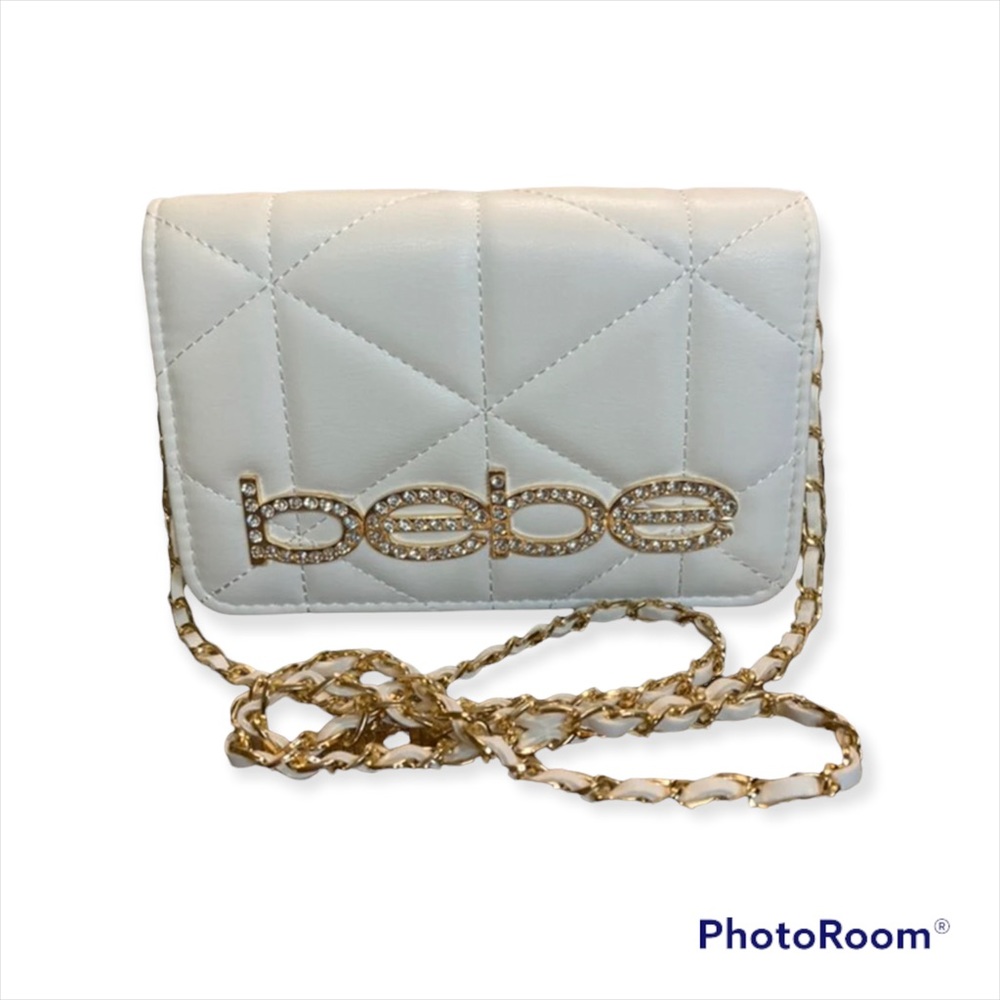 Bebe ZAZA FLAP WHITE CROSSBODY Retail: $89.00